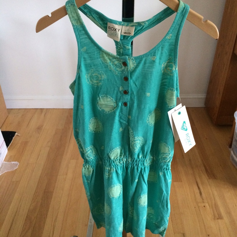 Roxy Girl Turqoise Romper, Size Med